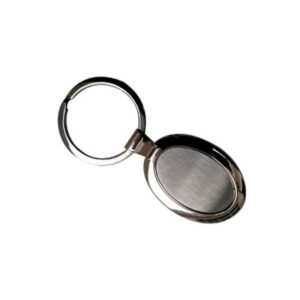 chaveiro modelo oval, chaveiro de metal, chaveiro gravação a laser, chaveiro cor prata, chaveiro argola em aço, chaveiro com embalagem de papelão preta com brilho, comprar chaveiro rj, comprar chaveiro de metal no rio de janeiro, chaveiro, chaveiro importado, chaveiro gravação a laser de um lado